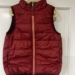 REI Kids' Pink Navy reversible Puffer Vest